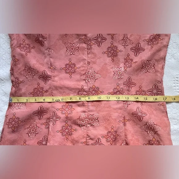 Tommy Bahama Vintage Peach Floral Sleeveless Dress - Picture 7 of 9